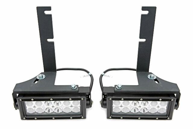 ZROADZ Under Rear Bumper LED Mounting Bracket & Kit - Compatible w/ 2017-2022 Ford F-250, F-350, F-450, F-550 - with (2) 6 Inch ZROADZ LED Lights (Included) with Wiring Harness - PN Z385471-KIT