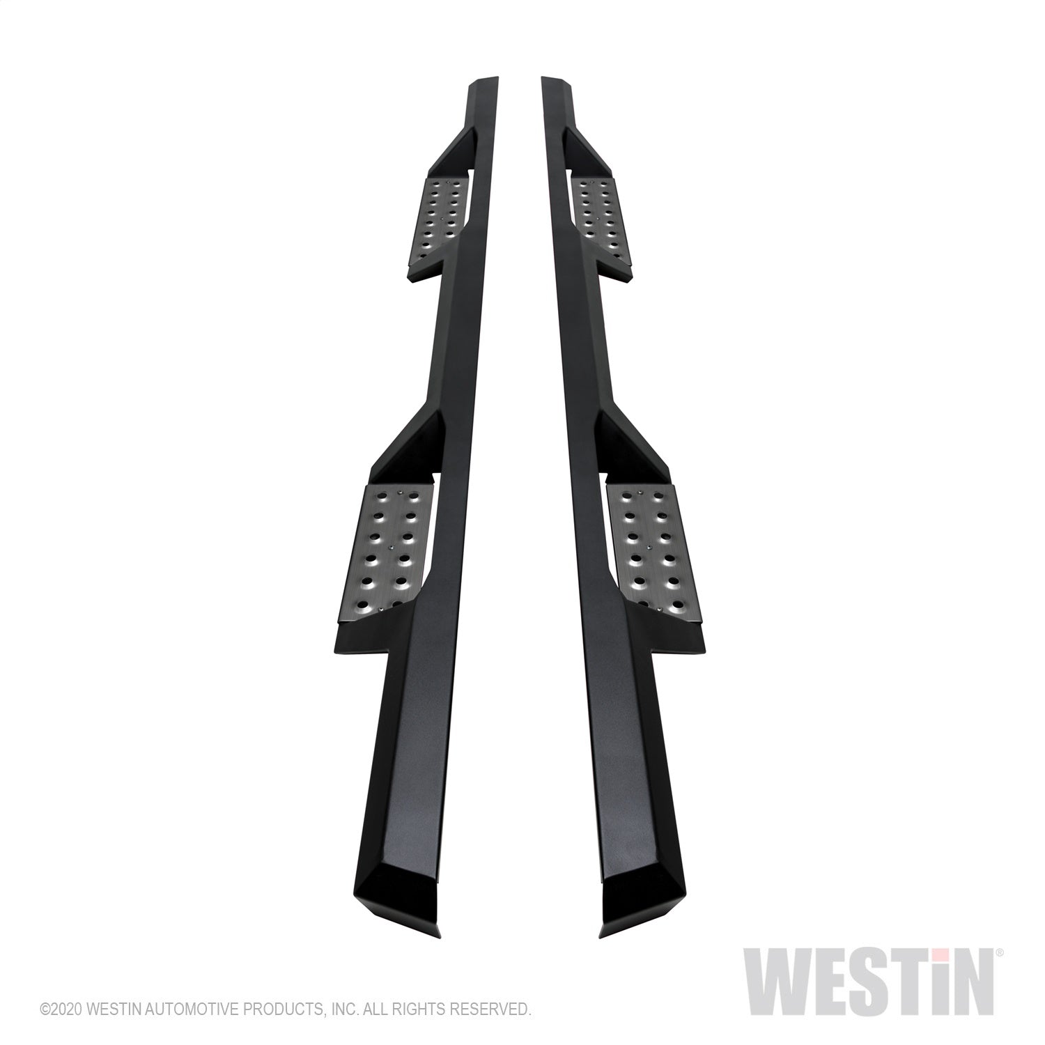 Westin 56-119552 HDX Stainless Drop Nerf Step Bars fits 2004-2013 Silverado Sierra 1500 2001-2019 Silverado Sierra 2500 3500 Crew Cab Textured Black 1 Pair