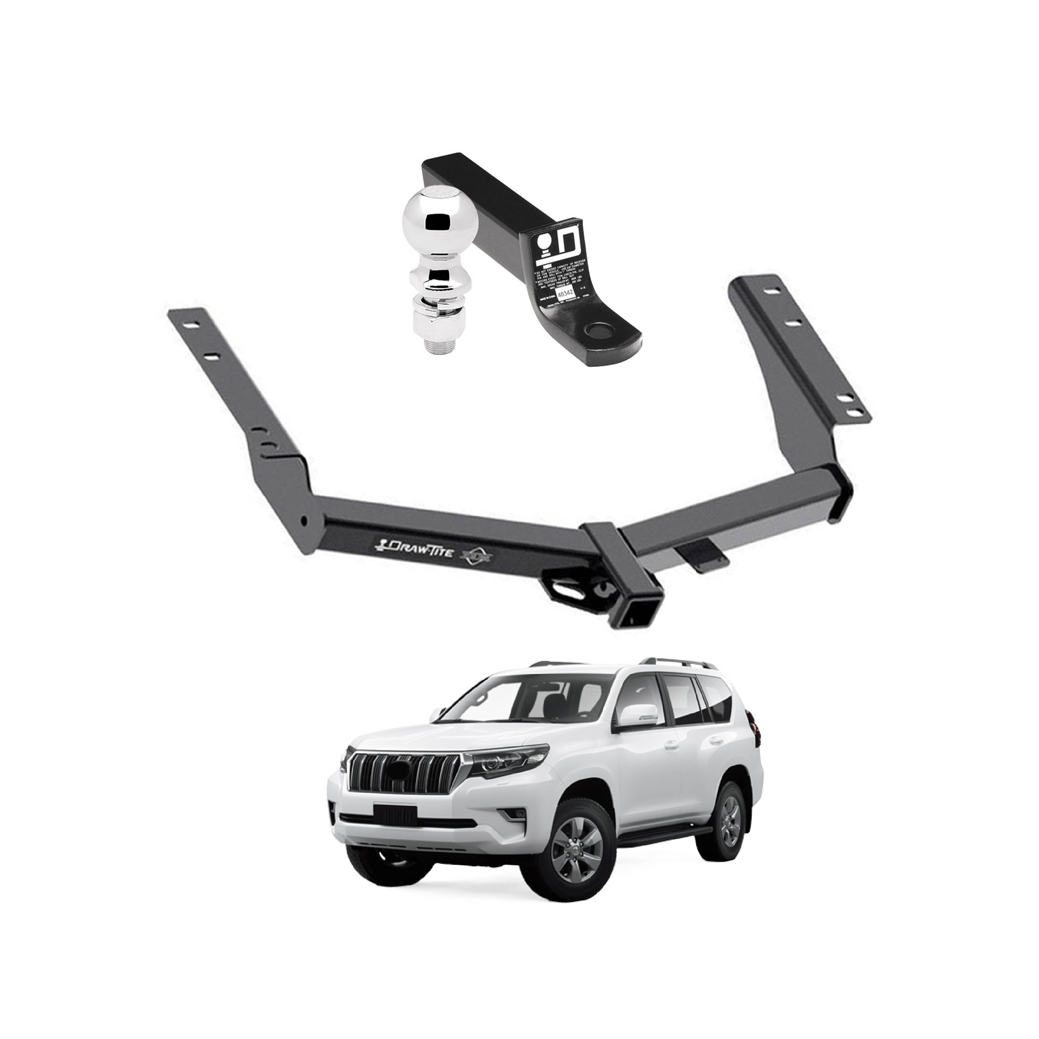 Draw Tite Towing Kit (Frame Receiver + Ball Mount) for 2014-2019 Toyota Prado