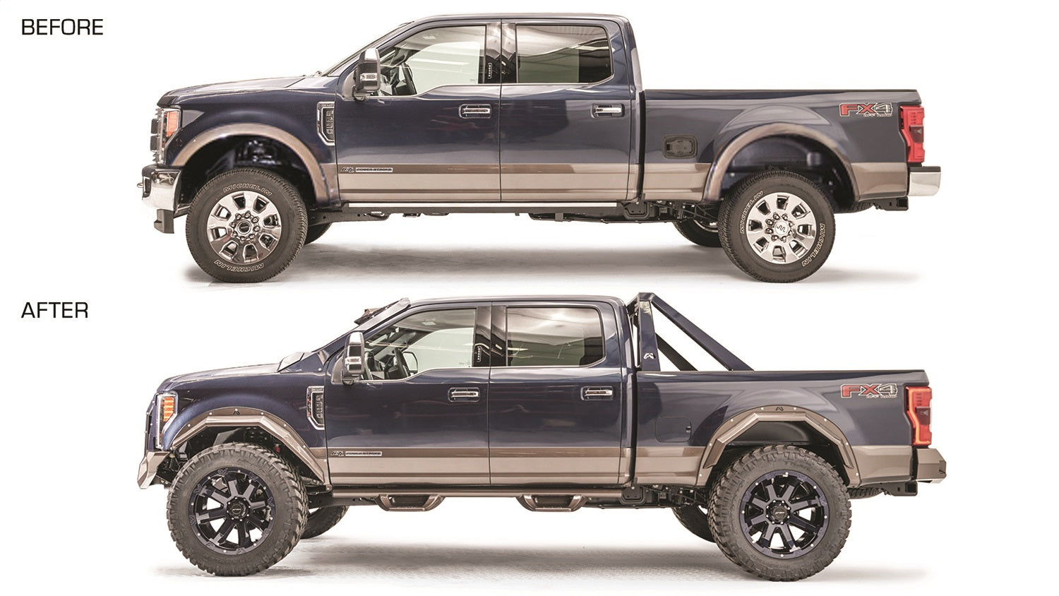 Fab Fours TF4110-1 Open Fender Flare Fits F-250 Super Duty F-350 Super Duty