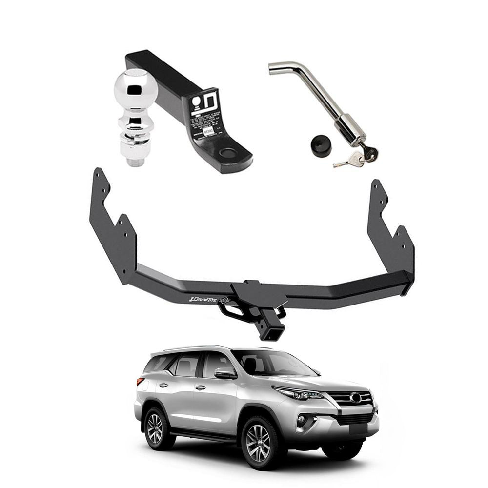 Draw Tite Towing Kit (Frame Receiver + Ball Mount + Pin Lock) for 2016-2019 Toyota Fortuner