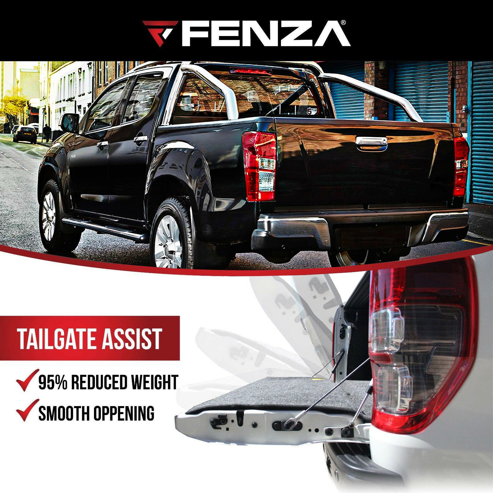 Tailgate Assist Shocks Lift Support Easy Up-Down for 2012-2021 Isuzu D Max