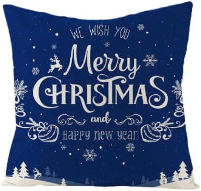 FENZA Custom Christmas Pillow Covers for Family, Linen Double Side Printed Pattern Throw Pillow, 1 Piece Set 18x18 Pillow, Inserts are Not Included or Sold Separately (Y-0256)