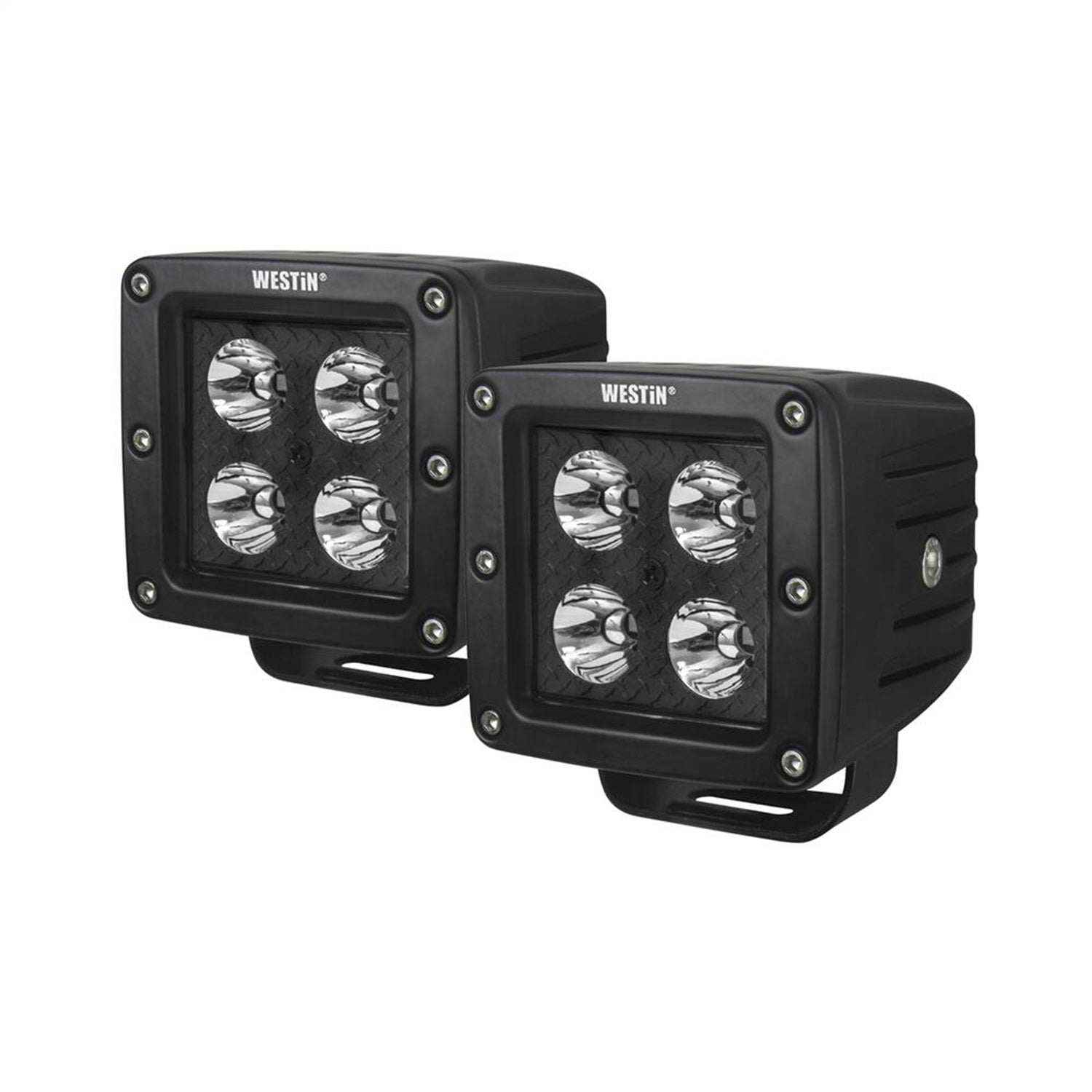 Westin 09-12205A-PR HyperQ B-Force LED Auxiliary Lights Spot Beam 3.2x3 in. 5W (Set of 2)