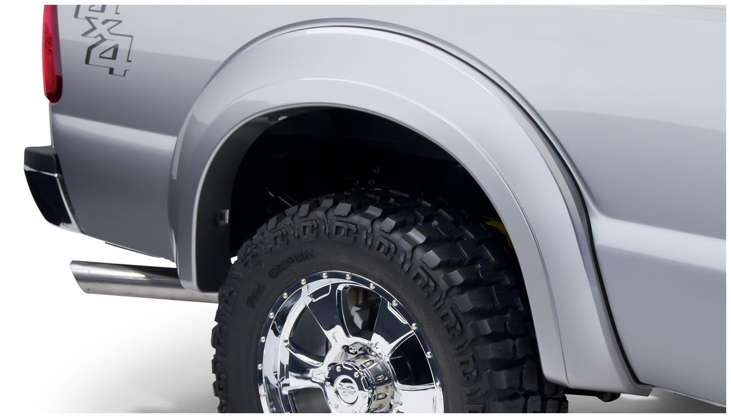 Bushwacker 20086-02 Black Extend-A-Fender Style Smooth Finish Rear Fender Flares for 2011-2016 Ford F-250 & F-350 Super Duty (Excludes Dually)
