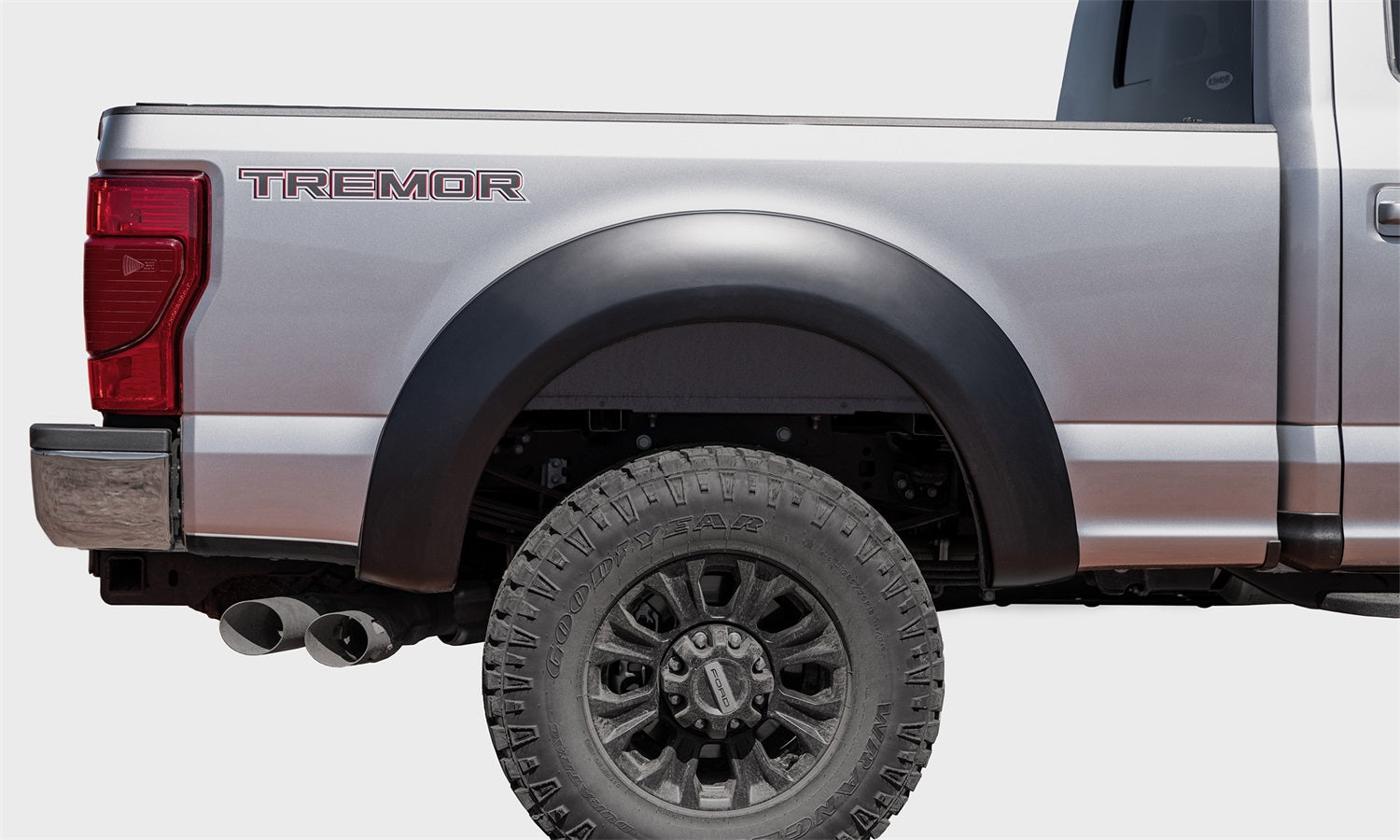 Bushwacker 20076-02 Black Extend-A-Fender Style Smooth Finish Rear Fender Flares for 1999-2007 Ford F-250 Super Duty; 1999-2010 F-350 Super Duty (Excludes Dually)