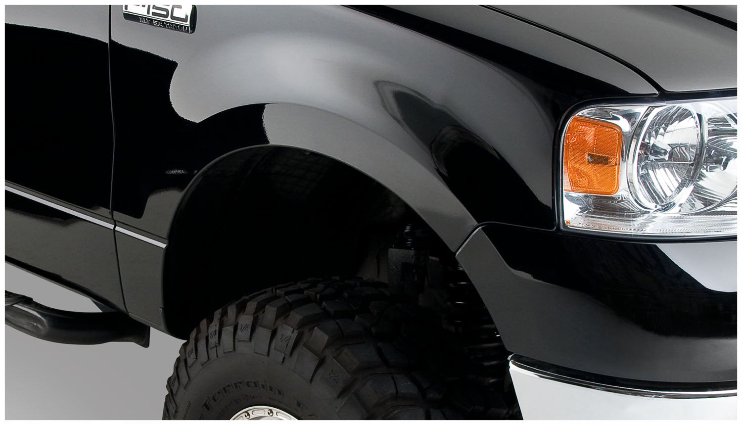Bushwacker 20915-02 Black Extend-A-Fender Style Smooth Finish 4-Piece Fender Flare Set for 2004-2008 Ford F-150