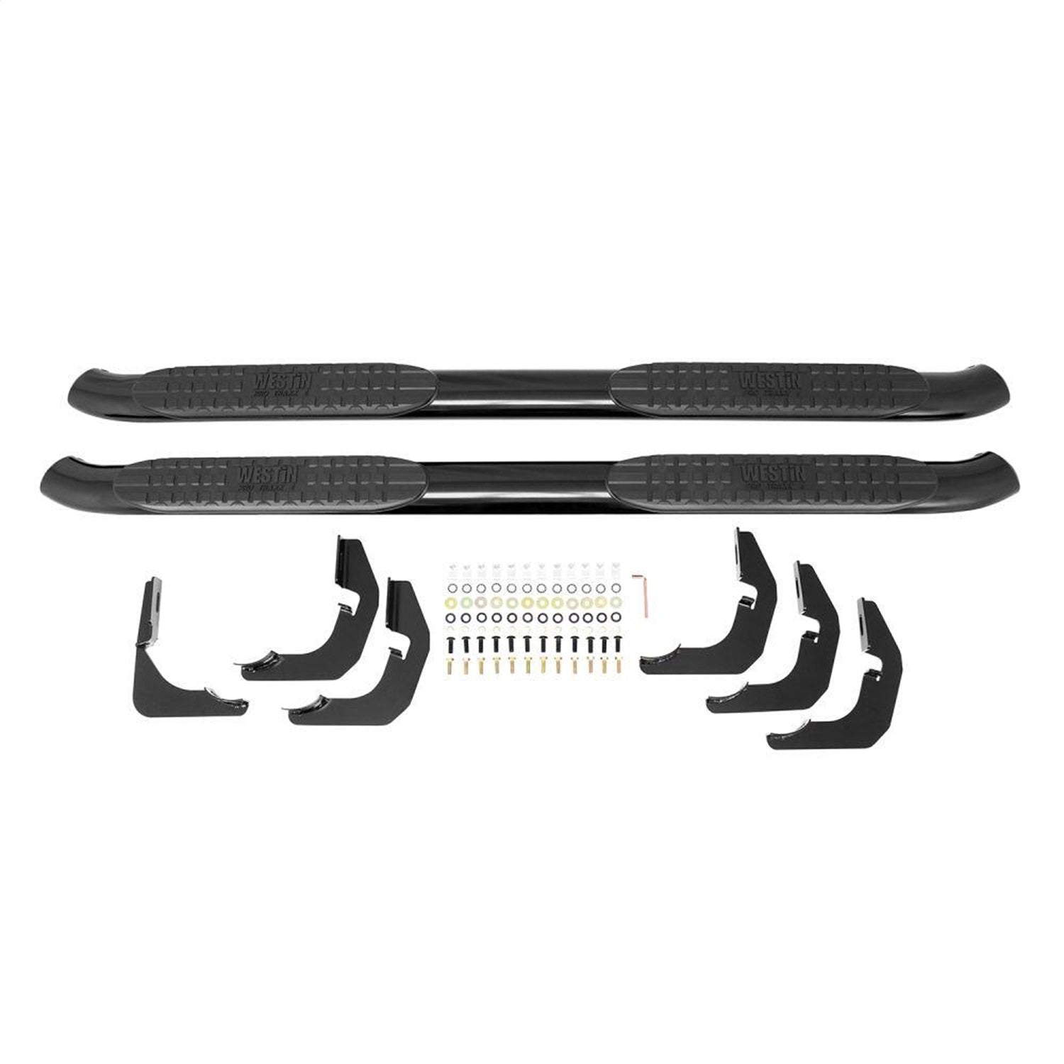 Westin 21-22775 PRO TRAXX 4 Oval Nerf Bars fits 2005-2023 Tacoma Double Cab Black Pair