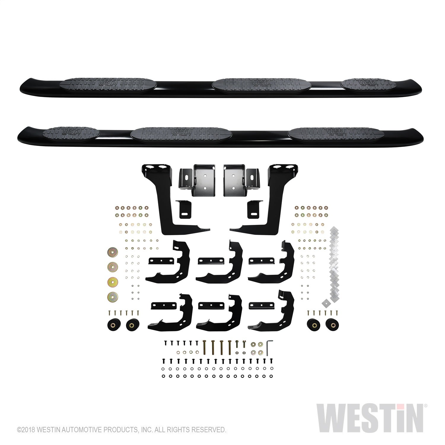 Westin 21-534705 PRO TRAXX 5 Oval Wheel to Wheel Nerf Step Bars Fits 19-22 1500