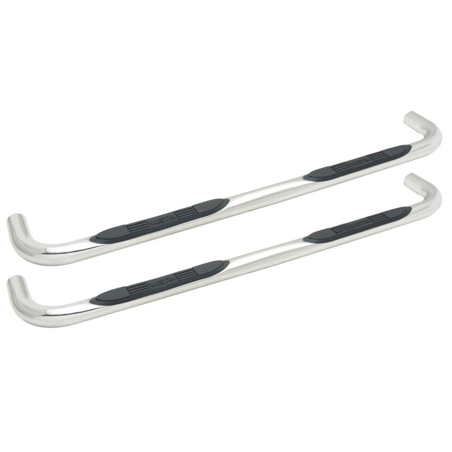 Westin 23-2790 E-Series 3 Round Nerf Bars fits 2005-2011 Dakota Quad Cab Polished Pair