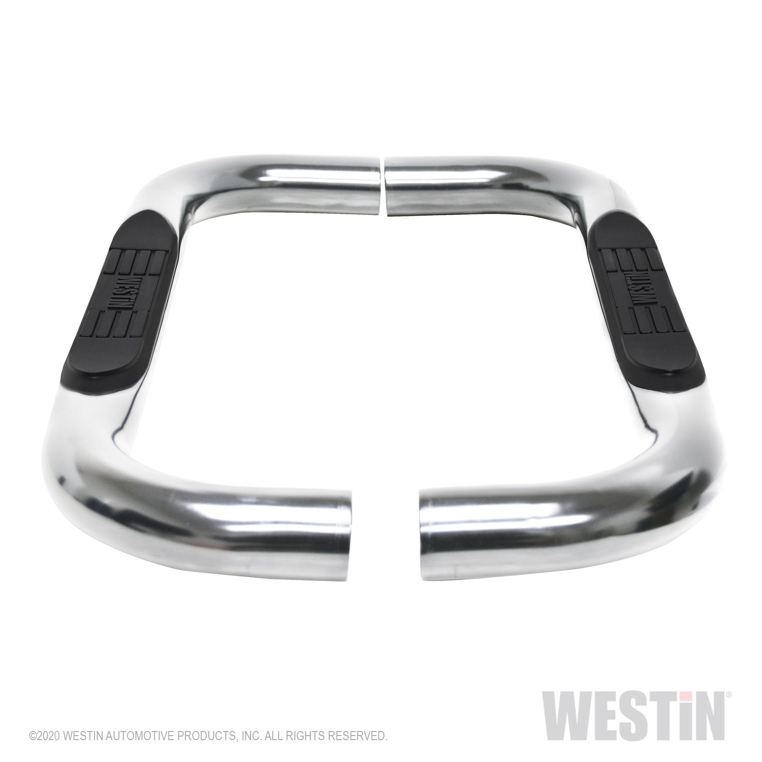 Westin 23-4110 E-Series 3 Round Nerf Bars fits 2019-2024 Silverado Sierra 1500 Standard Cab Stainless Steel Pair