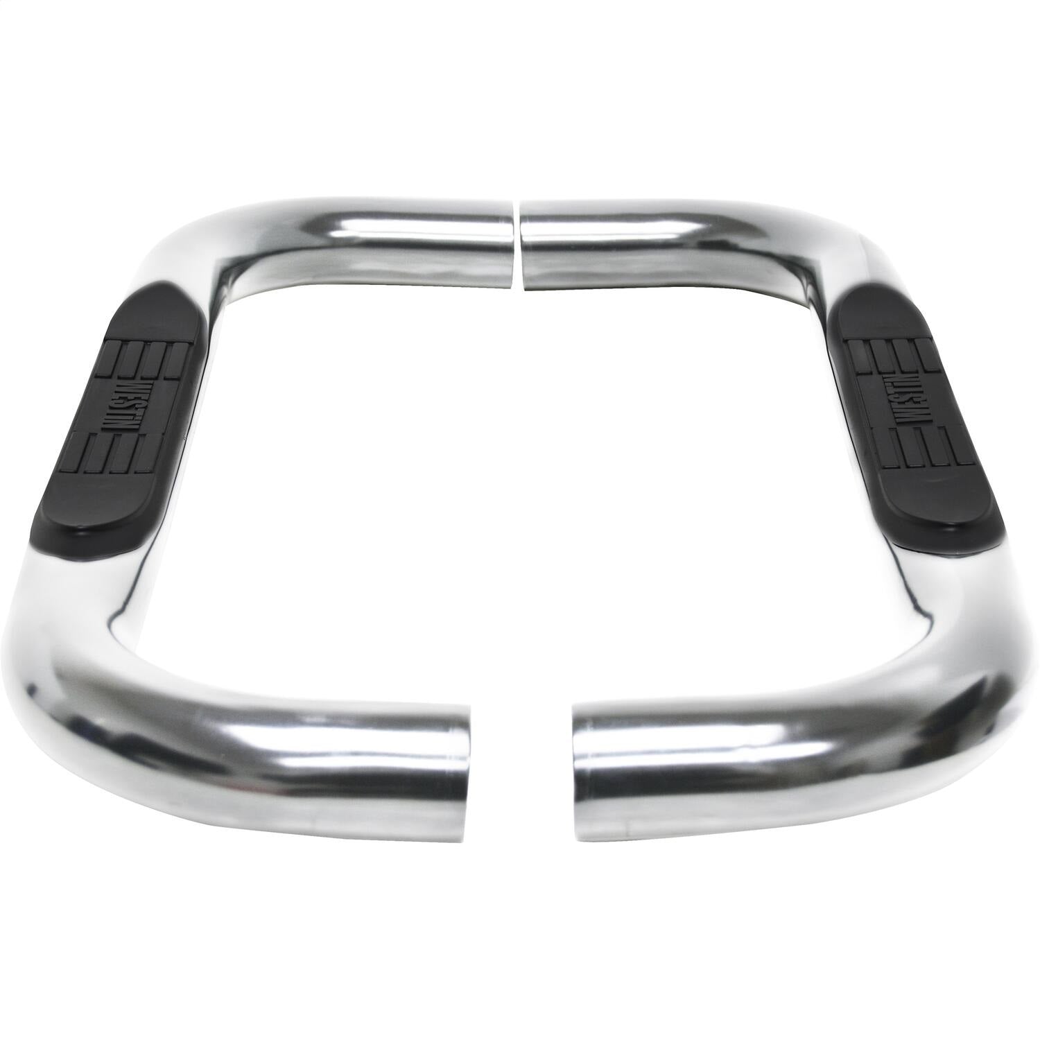 Westin 23-4110 E-Series 3 Round Nerf Bars fits 2019-2024 Silverado Sierra 1500 Standard Cab Stainless Steel Pair