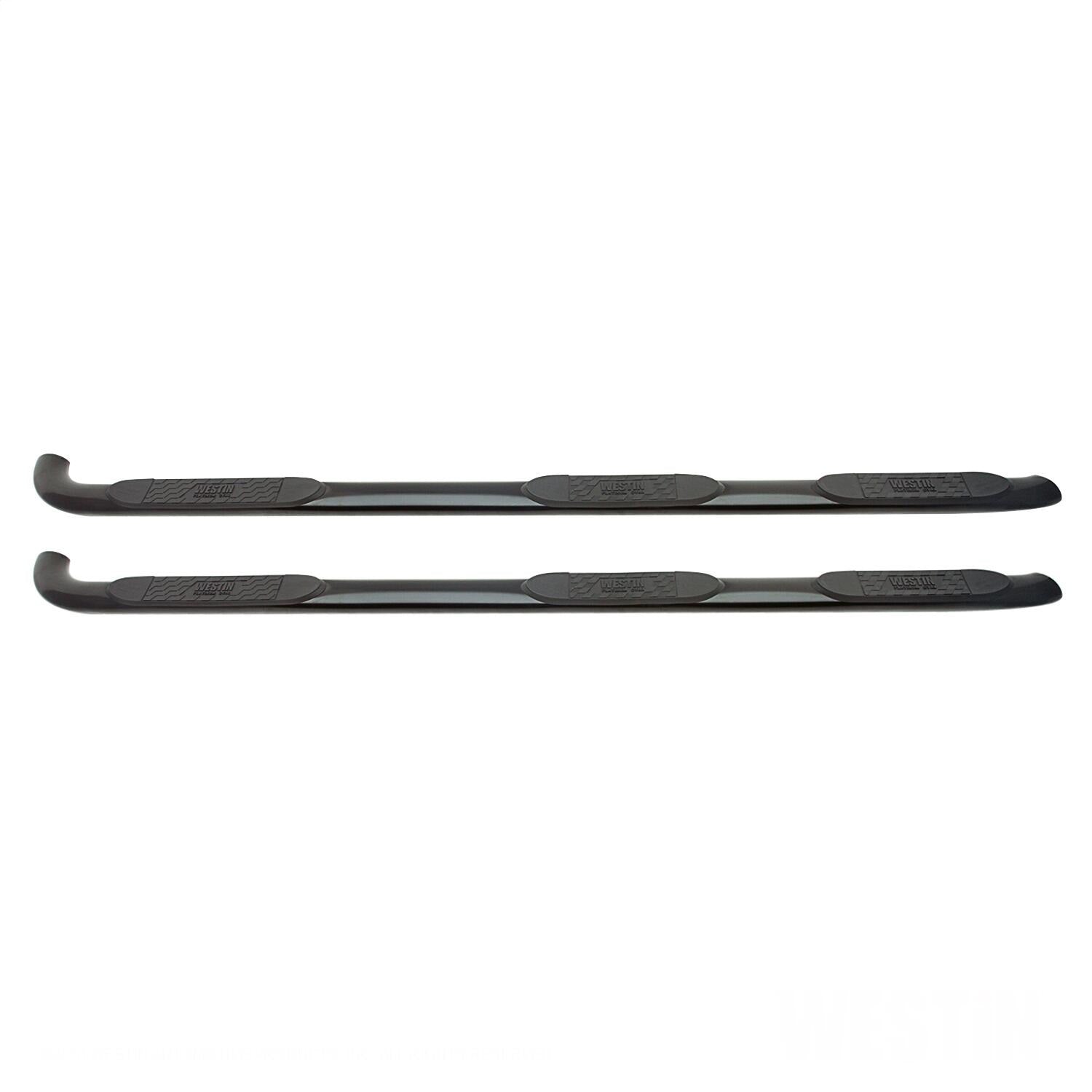 Westin 24-54565 Platinum 4 Oval Wheel to Wheel Step Bar fits 2015-2019 Silverado Sierra 2500 3500 Double Cab 6'5" Bed & Dually 8' Bed Black Pair