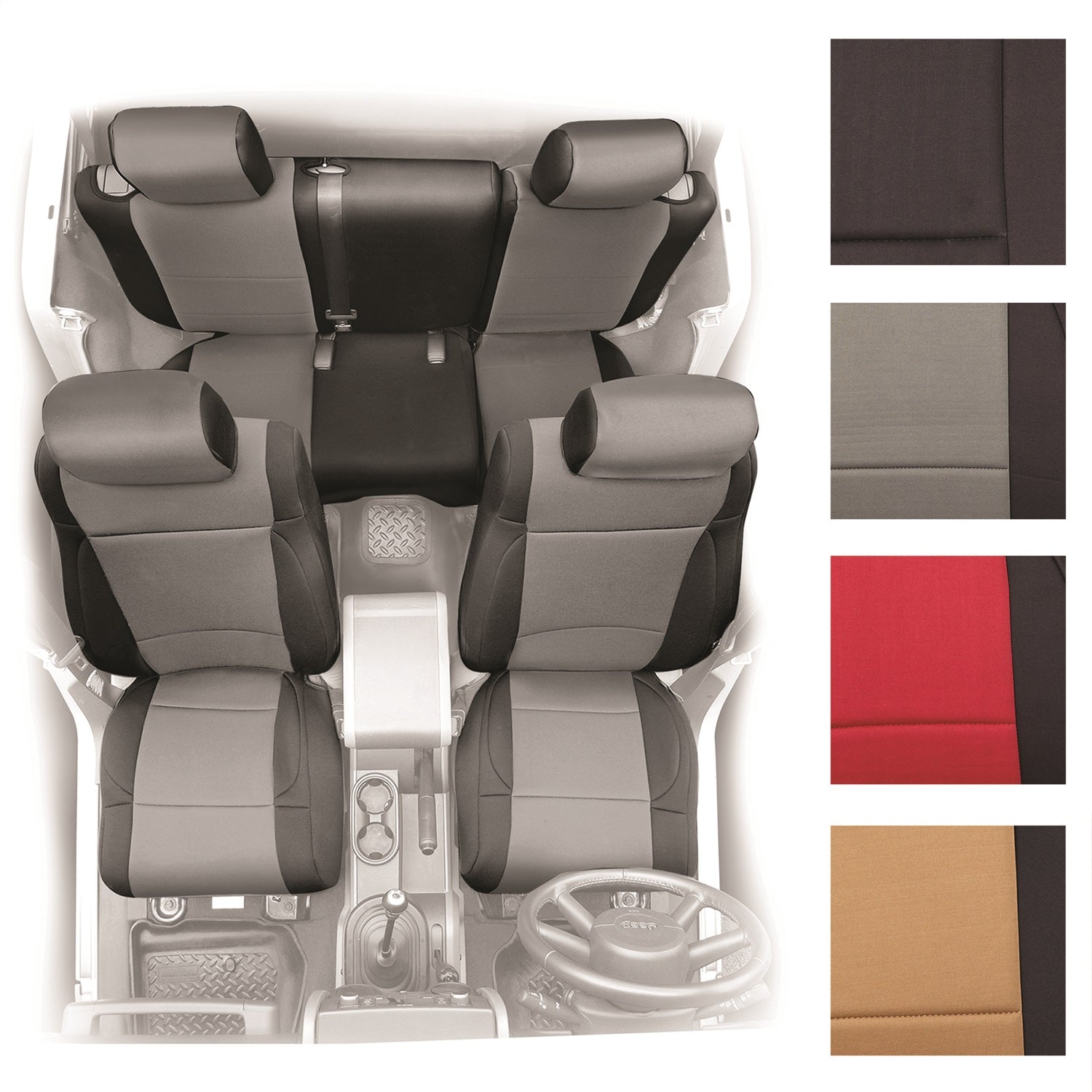 Smittybilt 471430 Neoprene Seat Cover Fits 07-12 Wrangler (JK)