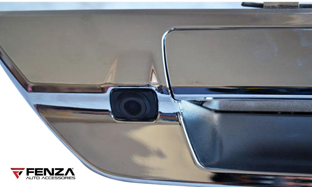 FENZA Black Tailgate Handle w/ Rear View Camera, Key Hole for Toyota Hilux 2016-2021