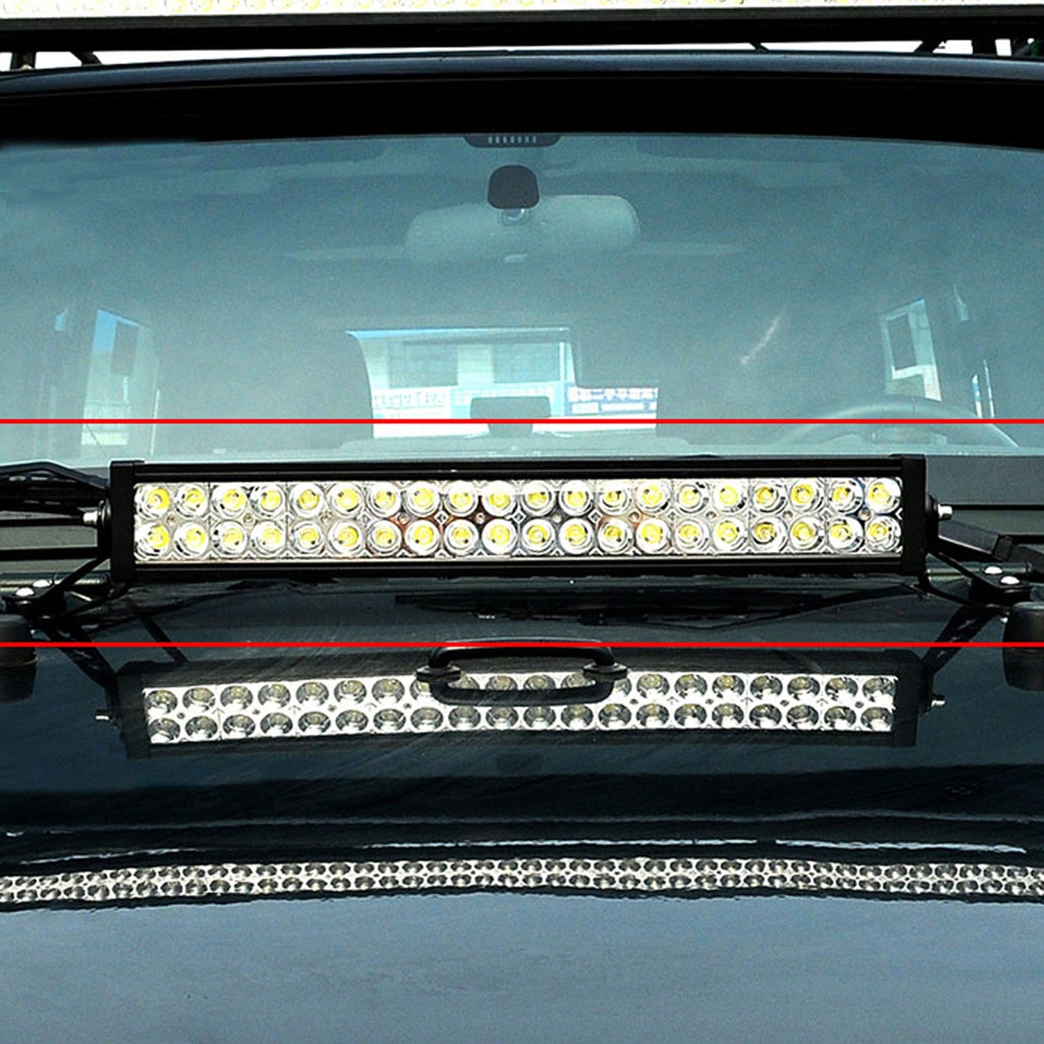 Paramount Automotive 51-0464 Hood LED Light Bar Bracket Fits 07-18 Wrangler (JK)