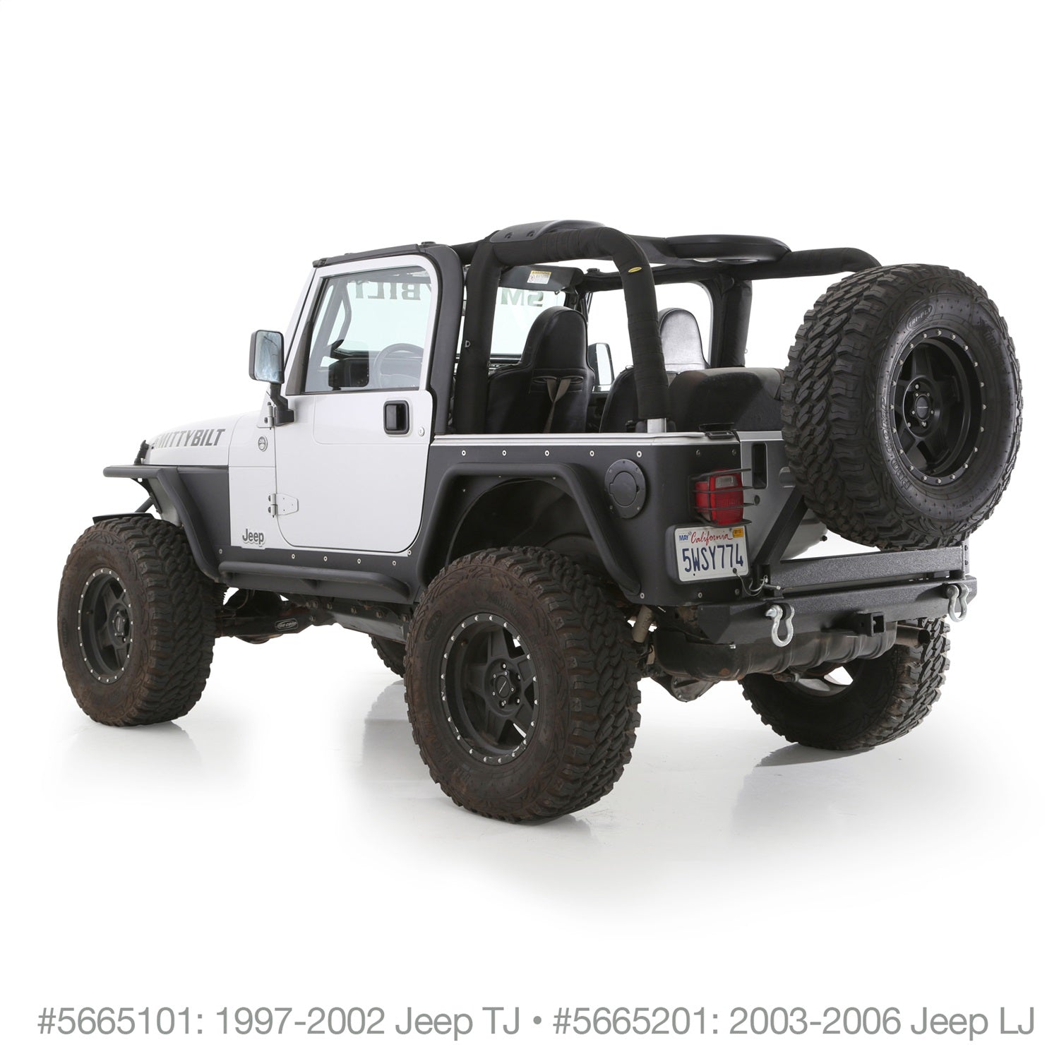 Smittybilt 5665201 Replacement MOLLE Roll Bar Padding Fits 03-06 Wrangler (TJ)