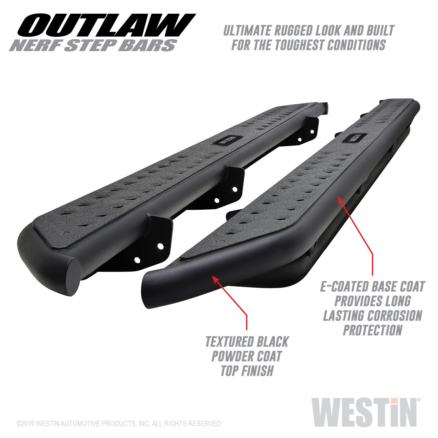 Westin 58-54085 Outlaw Nerf Step Bars Fits 19-22 1500