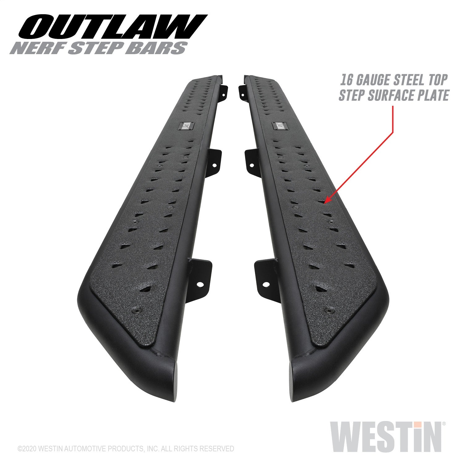Westin 58-54165 Outlaw Nerf Step Bars Fits 20-22 Gladiator