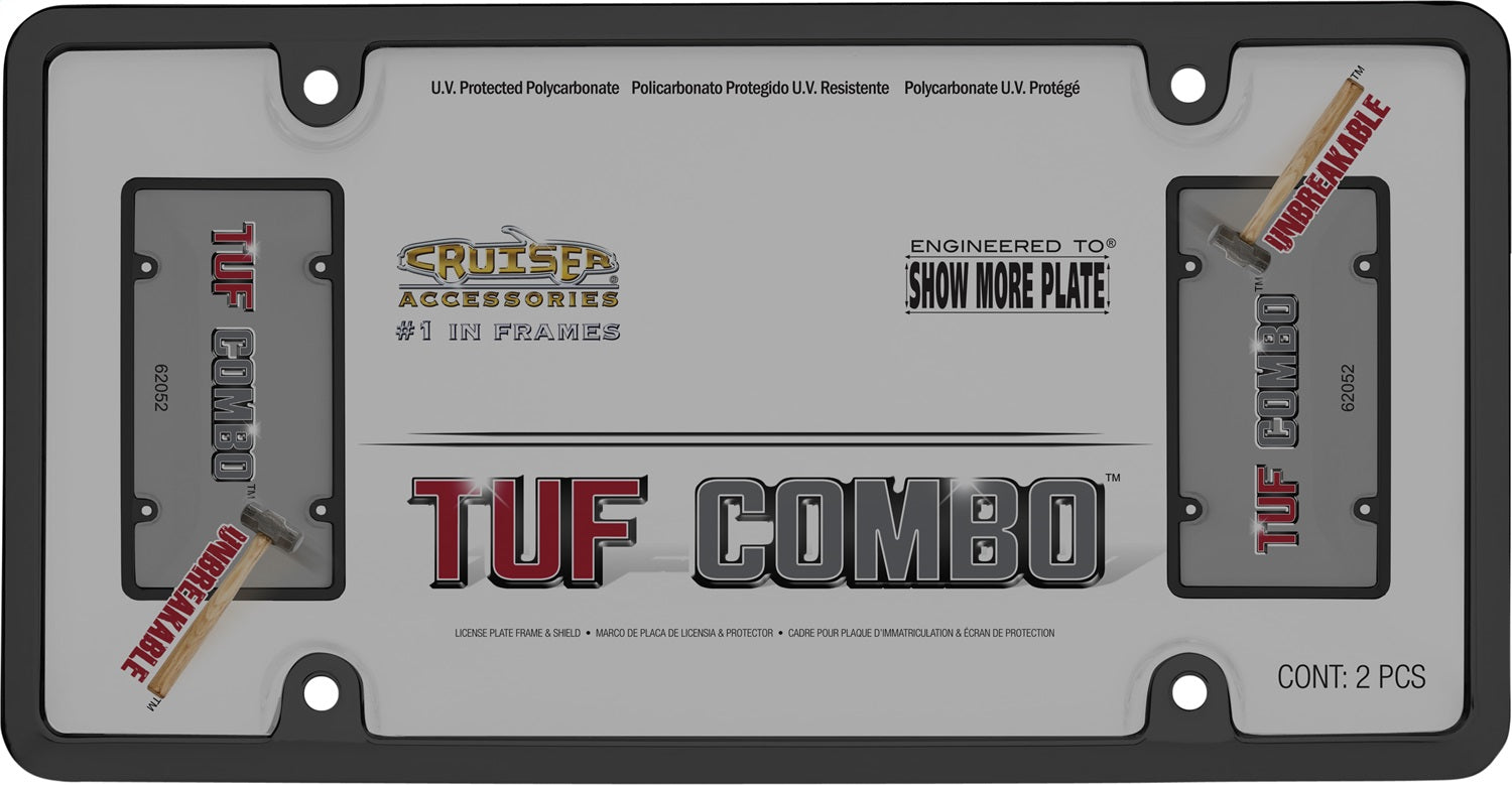 Cruiser Accessories 62052 License Plate Frame/Shield Combos