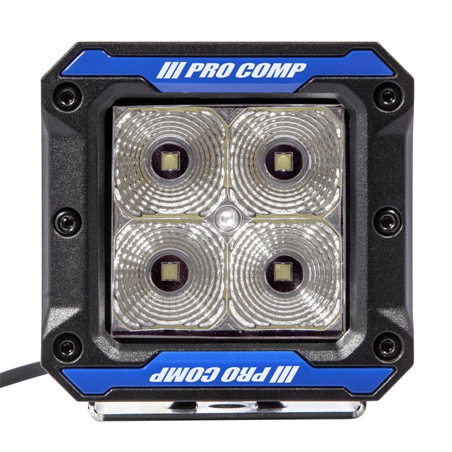 Pro Comp Suspension 76413P S4 Gen3 Flood Light Clear Amp Draw: 1.36/12V 0.68/24V 20 Watts 3.25w x 3.75h x 3.1d 3800 Polyester Powder Coat Shock Resistant IP 67830 Raw Lumens Pair S4 Gen3 Flood Light