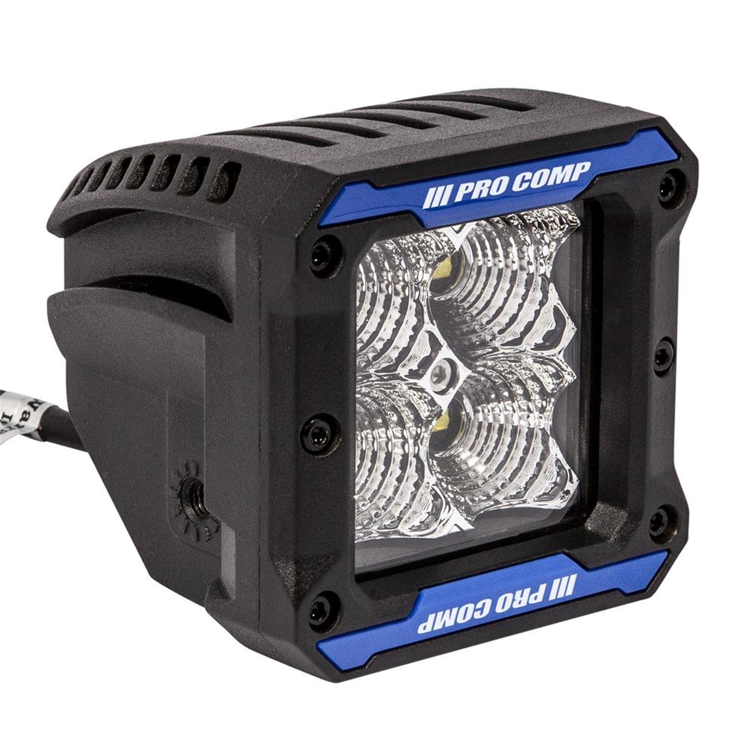 Pro Comp Suspension 76413P S4 Gen3 Flood Light Clear Amp Draw: 1.36/12V 0.68/24V 20 Watts 3.25w x 3.75h x 3.1d 3800 Polyester Powder Coat Shock Resistant IP 67830 Raw Lumens Pair S4 Gen3 Flood Light
