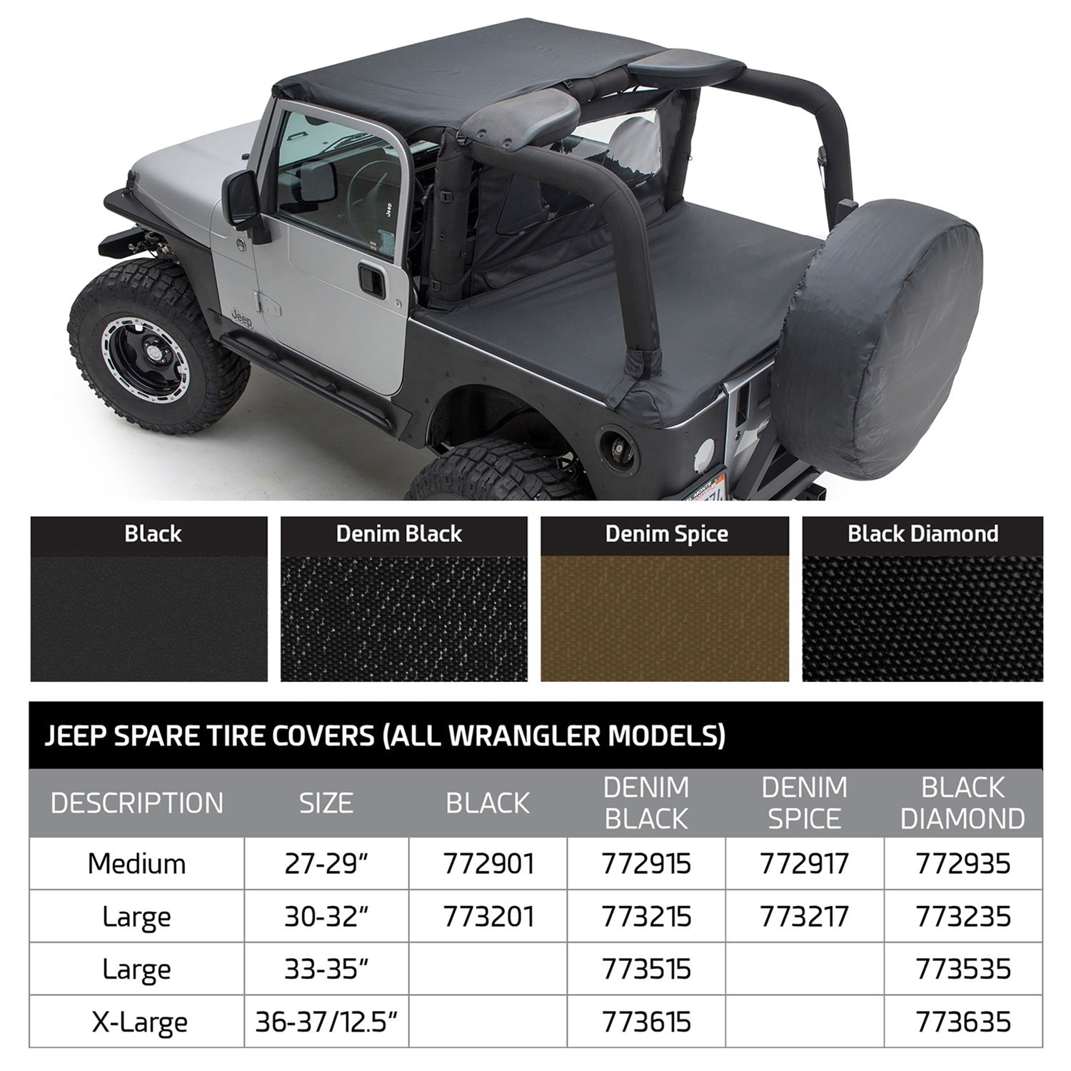 Smittybilt 773515 Spare Tire Cover