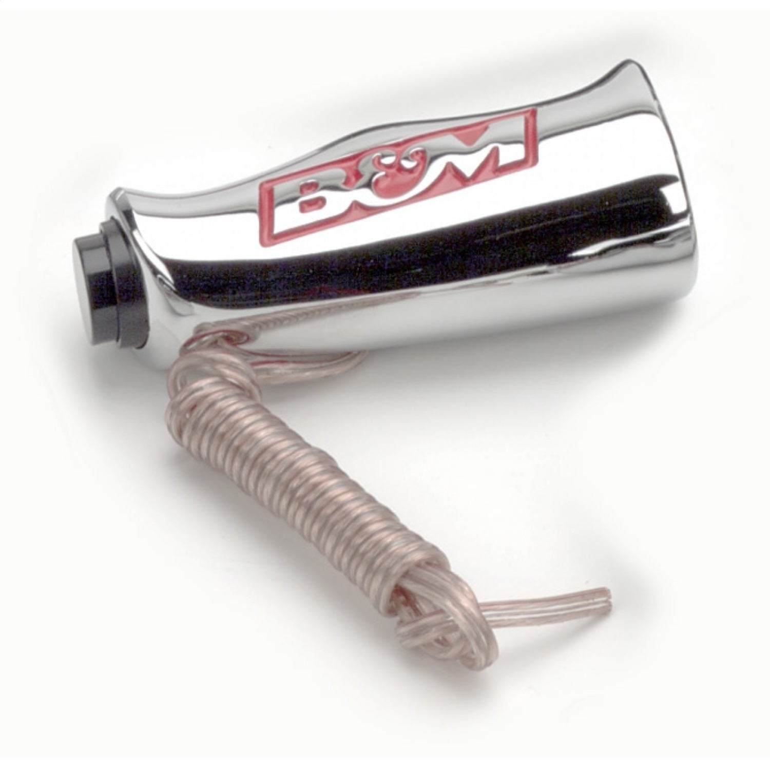 B&M 80659 Universal Shifter T-Handle with B&M Logo and Button Switch Chrome Finish