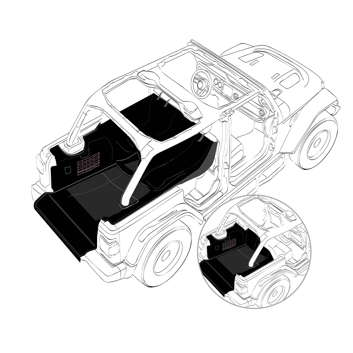 Smittybilt 87401 GEAR Cargo Liner Fits 18-20 Wrangler (JL)