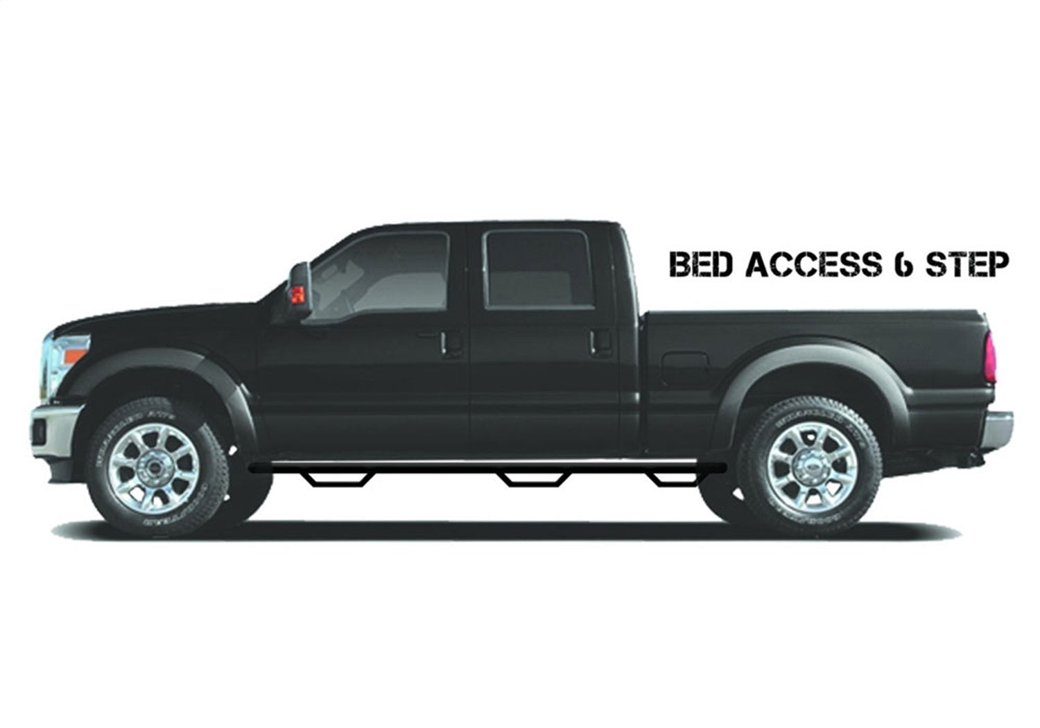 N-Fab T0690CC-6-TX Wheel To Wheel Nerf Step Bar w/Bed Access Fits 05-15 Tacoma