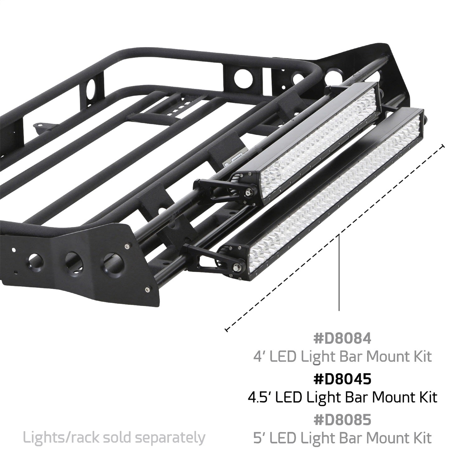 Smittybilt D8045 Defender Rack LED Light Bar Mount Mount Kit