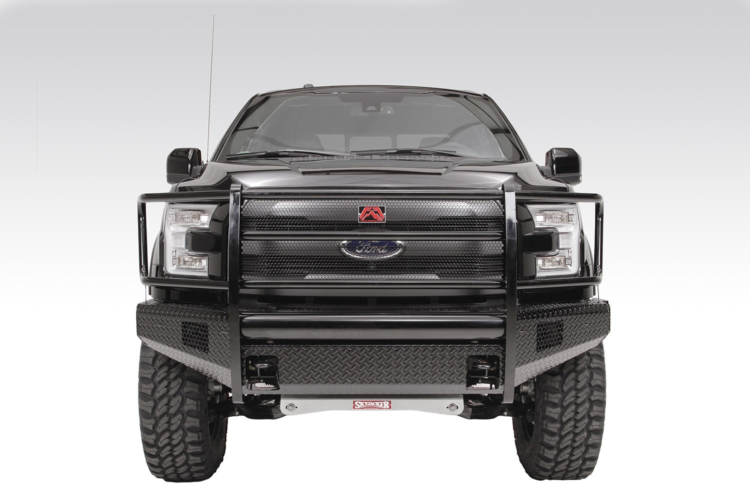 Fab Fours FF09-K1960-1 Black Steel Front Ranch Bumper Fits 09-14 F-150