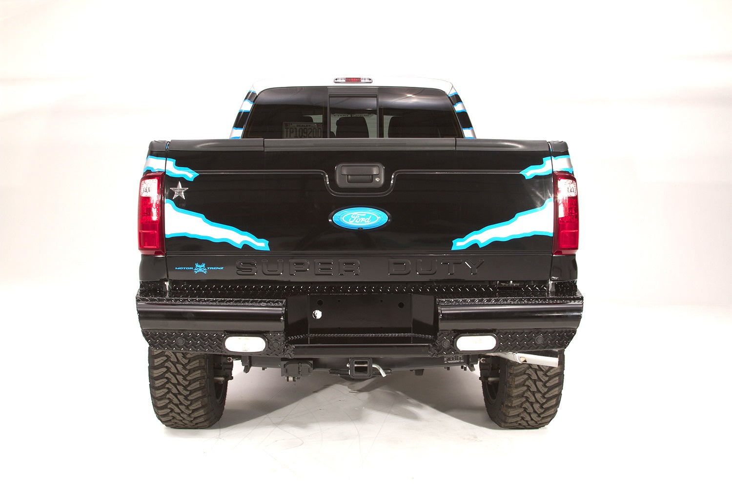 Fab Fours FS08-T1350-1 Black Steel Ranch Rear Bumper