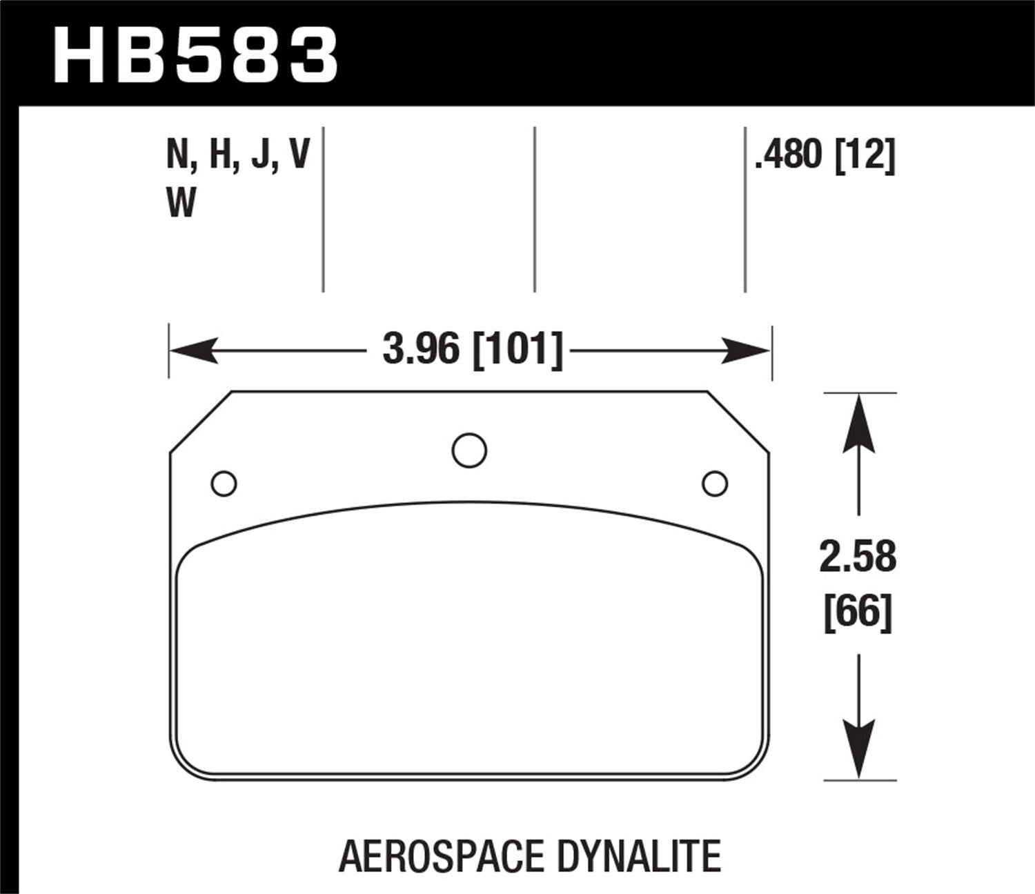 Hawk Performance HB583F.480 HPS Disc Brake Pad