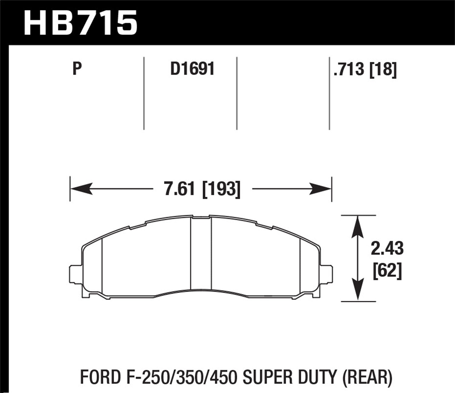 Hawk Performance HB715Y.713 LTS Disc Brake Pad