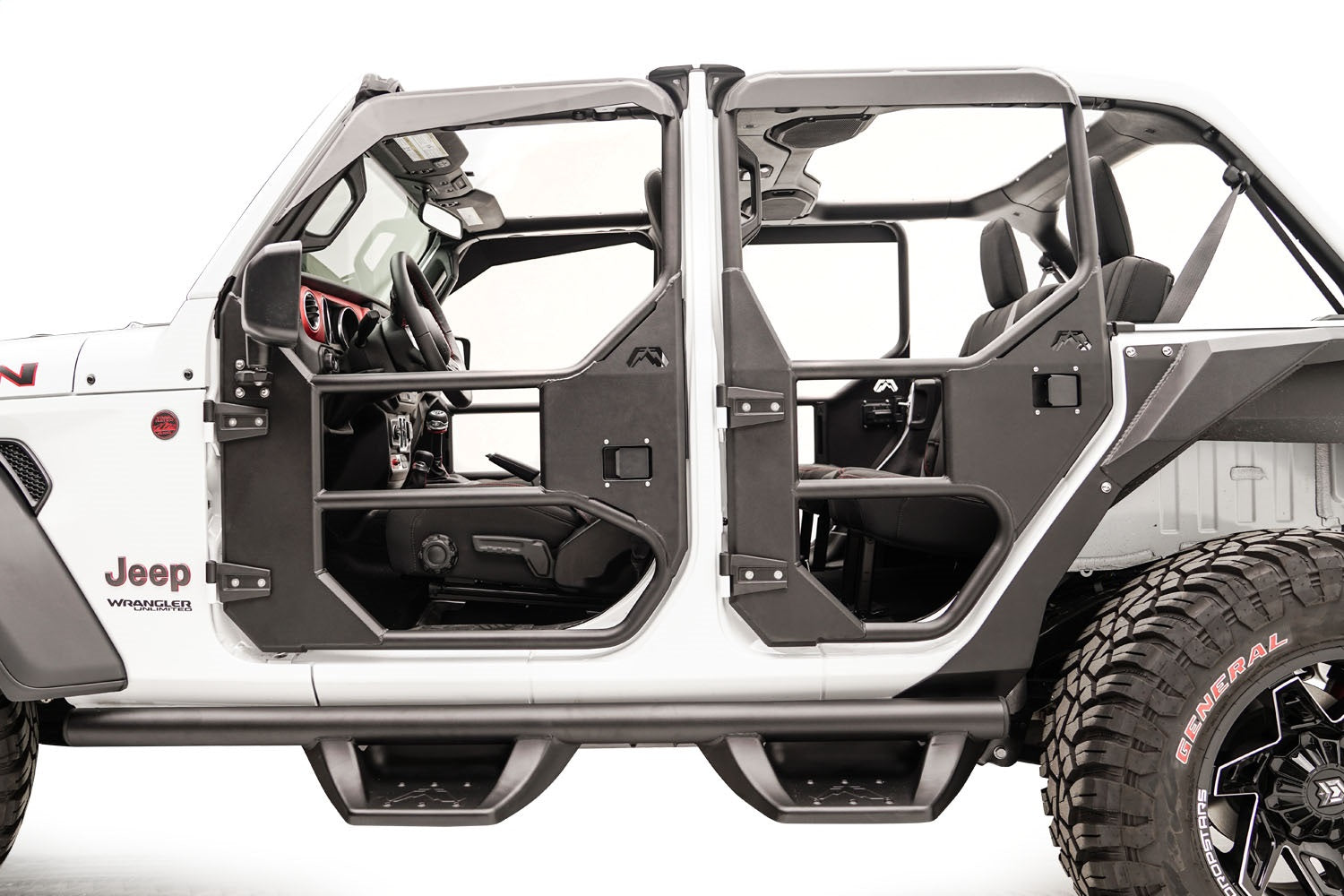 Fab Fours JL1031-1 Full Tube Doors Fits 18-20 Gladiator Wrangler (JL)