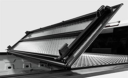 LOMAX B1040079 Hard Tri-Fold Cover; Matte Black Finish; Split Rail;