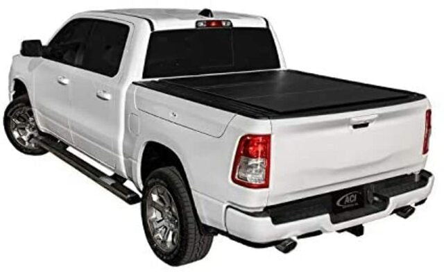 LOMAX B1040079 Hard Tri-Fold Cover; Matte Black Finish; Split Rail;