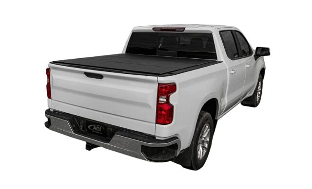 LOMAX B3060019 Hard Tri-Fold Cover; Black Urethane Finish; Single Rail;