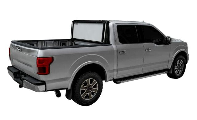 LOMAX G3010049 Stance Hard Tri-Fold Cover; Black Urethane Finish; Split Rail;