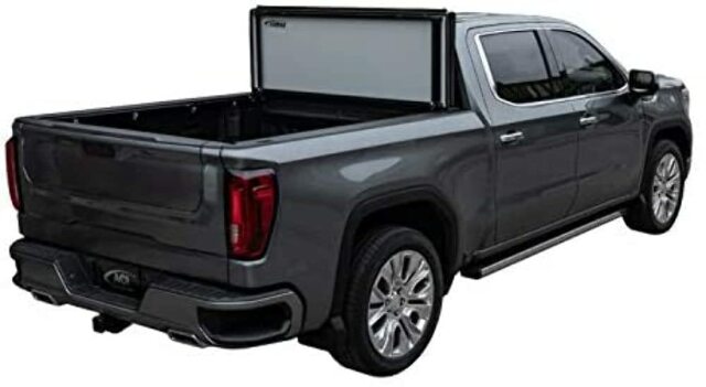 LOMAX G3020079 Stance Hard Tri-Fold Cover; Black Urethane Finish; Single Rail;