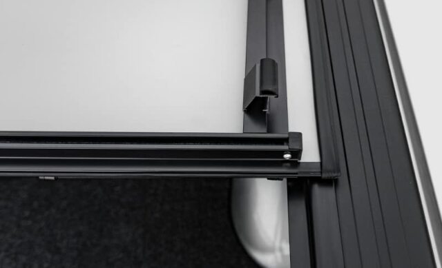 LOMAX G3040059 Stance Hard Tri-Fold Cover; Black Urethane Finish; Single Rail;