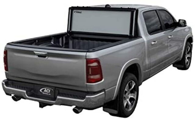 LOMAX G3070019 Stance Hard Tri-Fold Cover; Black Urethane Finish; Single Rail;