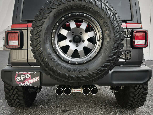 AFE Filters 49-38073-P Rebel Series Cat-Back Exhaust System Fits Wrangler (JL)