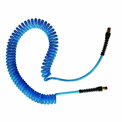 Empire Brass CRD-Coil-BLU-HS Blue Coiled Extension Hose Compatible with Quick Disconnect Valves - 15'