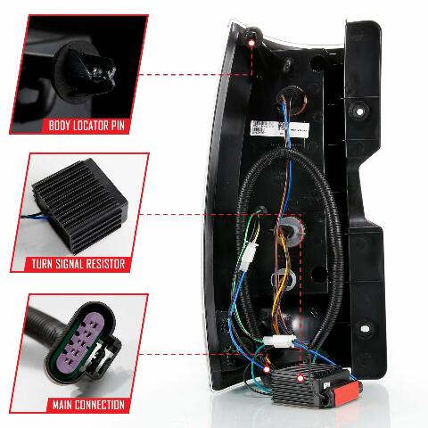 ANZO USA 311321 Taillamps Compatible with Chevrolet Tahoe