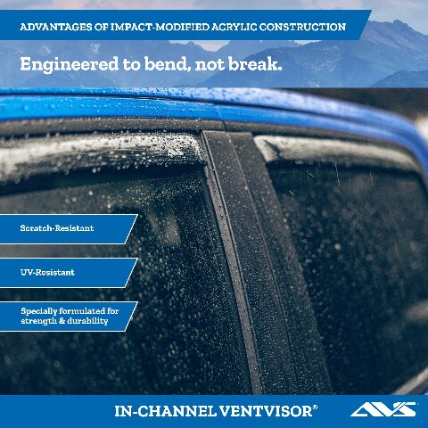 Auto Ventshade [AVS] In-Channel Rain Guards Compatible with -  Toyota 4Runner | Window Vent Visors, 4 pcs. - Smoke | 194242 2024