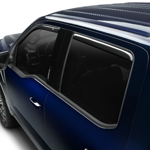 Auto Ventshade [AVS] in-Channel Rain Guards Compatible with Ford F-150;  Ford F-150 Raptor SuperCrew | Window Vent Visors, 4 pcs. - Smoke | 194975 2017-2025