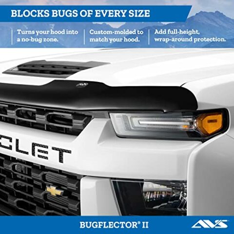 Auto Ventshade [AVS] Bugflector II Hood Shield / Protector | Compatible with -  Toyota Tacoma | High Profile Bug Deflector - 1 pc., Dark Smoke | 25310 2015