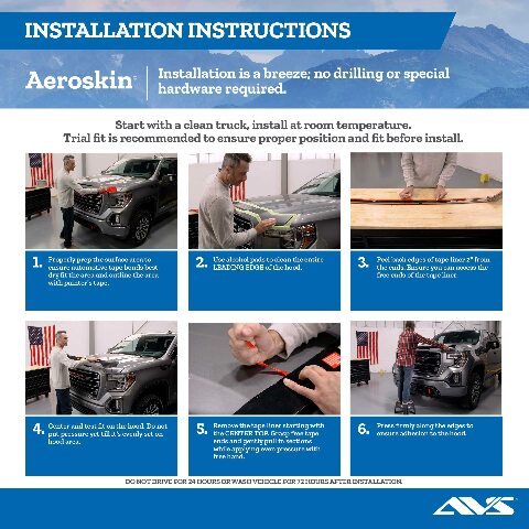 Auto Ventshade [AVS] Aeroskin Hood Protector | Compatible with -  Chevrolet Avalanche,  - 2014 Suburban 1500/2500/Tahoe (No Hybrid) | Low Profile Deflector / Bug Shield - 1 pc., Chrome | 622011 2013